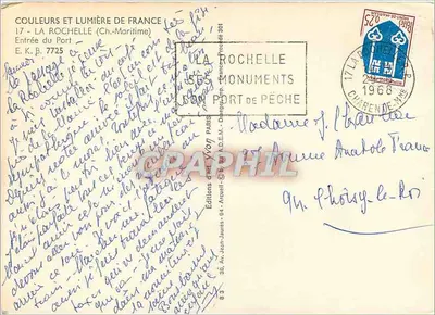 La Rochelle — Wjazd do portu — Wydawnictwo Jean-Jaurès — Rewers