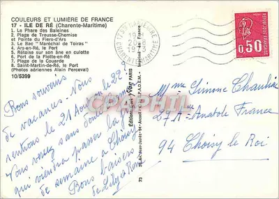Ilha de Ré — 17 - Cores e Luz da França — Éditions Jean-Juines — Verso