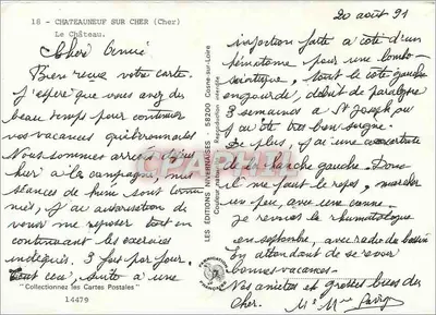 Kasteel van Châteauneuf-sur-Cher — Cher — Éditions Nivernaises — Achterkant
