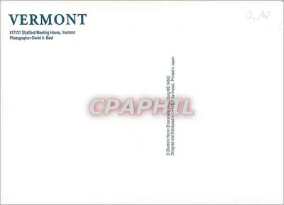 Casa de Reunião de Stratford — Vermont — Gordon Heroy Enterprises — Verso