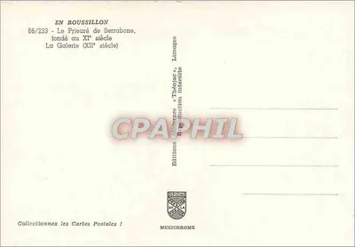 O Priorado de Serrabone — Galeria do século XII — Éditions Modernes — Verso
