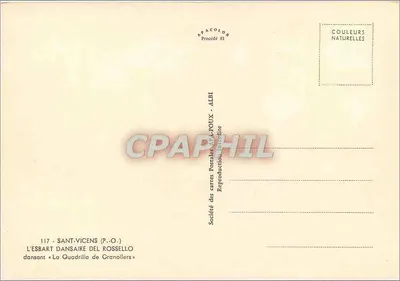 L'ESBART DANSaire DEL ROSSELLO — Kadr z kwadrillem w Granollers — Towarzystwo kart pocztowych Apa-Poux - ALBI — Rewers