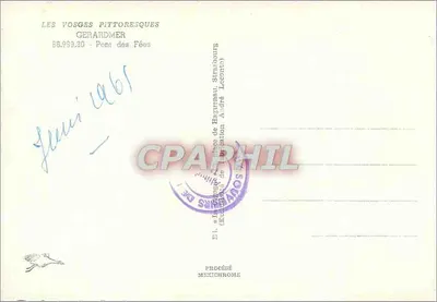 Most Czarodziejek — Gerardmer — Wydawca IRIS, nr 88.999.30 — Rewers