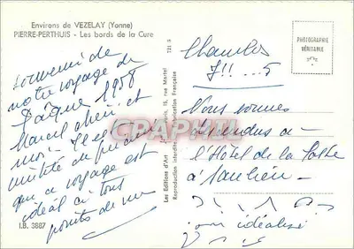 Dintorni di VEZELAY (Yonne) — I bordi della Cure — Les Éditions d'Art — Verso