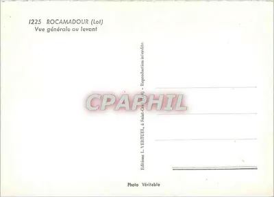 Rocamadour (Lot) — Ogólny widok na wschód — Wydawnictwo L. Ventuel, w Saint-Géat (Lot) — Rewers
