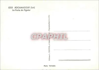 Rocamadour (Lot) — A Porta do Figuier — Éditions L. Vertuel — Verso