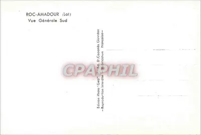 Roc-Amadour (Lot) — Ogólny widok na południe — Wydawnictwo fotograficzne 'Geb' D. Casanès Gourdon — Rewers