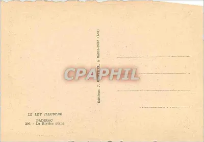 El río plano — Padirac — Ediciones J. VAPRUEL (Lote) — Reverso