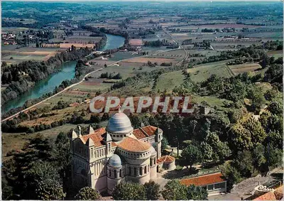 Penne-d'Agenais (L.-et-G.) — Vista aérea do Santuário de Nossa Senhora de Peyragude — Editor: Impressora Maison Cimicrome