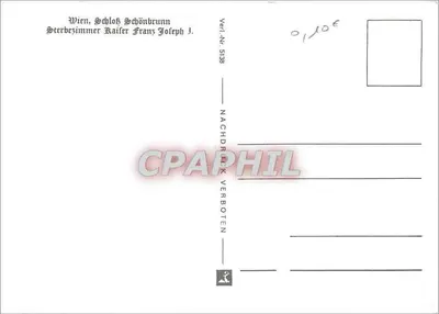 Sala de velório do castelo de Schönbrunn — Schloss Schönbrunn — editor Verlag Nr. 5138 — Verso