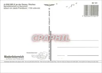 Melk an der Donau — Abadia beneditina em estilo barroco — Alpine Luftbild Innsbruck — Verso