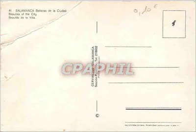 Salamanca — Belli luoghi della città — Cervantes-Salamanca, n° 41 — Verso