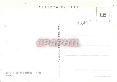 Zaświetlony ogród w Andaluzji — wydawca Postales del Sol, n° 431 — Rewers