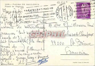 Paseo de Sagrera — Palma de Mallorca — editor não visível — Verso