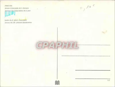 Syracuse — Interior das Catacumbas de São João — 6-4 — Verso