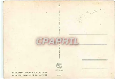 Betelém, a igreja da Natividade — n° 6203 — Verso