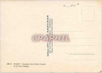 RABAT - Cavaleiro da Guarda Real e a Torre Hassan — Editions JEFF — Verso