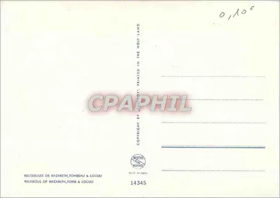 Grobowiec z loculami w Nazaretach — Grobowce Nazaretu i locule — Wydawca: Religiozne Nazaretu — Rewers