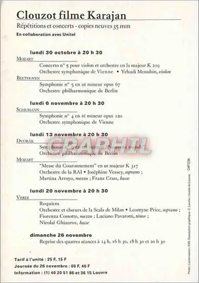 Clouzot filmt Karajan — Gefilmd muziek — Louvre Auditorium — Achterkant