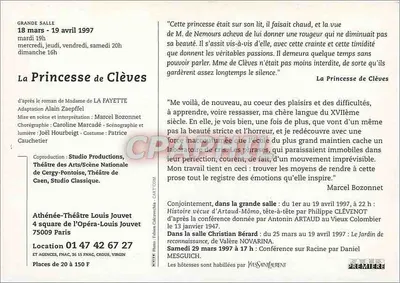 Princessa z Clèves — reżyseria Marcela Bozonnet — Teatr Louis Jouvet — Rewers