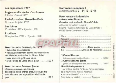 Sésame — Galerie Narodowe w Wielkim Pałacu — 1997 — Rewers