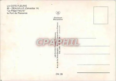O Portinho de Praia — Deauville (Calvados 14) — ARTAUD Frères, Nantes — Verso
