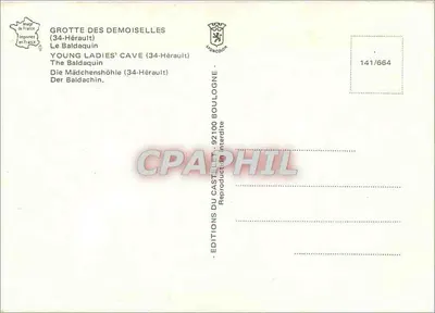 Gruta das Moças — (34-Hérault) — Edições do Castellet — Verso