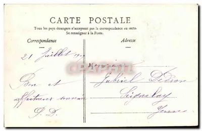 Salins-les-Bains — Rocce di Goaillies — Edizione G. B. Lons-le-Saunier, n°297 — Verso