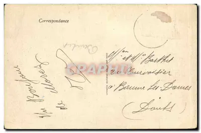 Environs de MOREZ — Maison des Ancêtres de Lamartine — Au fond Morbier — Verso