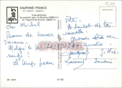 Les 2 Alpes — Widoki ogólne — Wydawnictwo Les 2 Alpes, N° 150 — Rewers