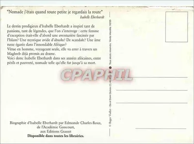 Nomade j'étais — Isabelle Eberhardt — Éditions Grasset — Verso