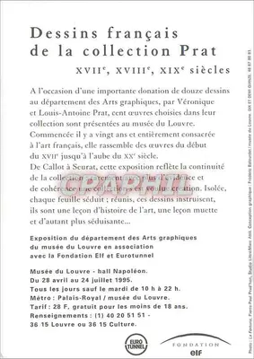 Francuskie rysunki z kolekcji Prat — XVII, XVIII, XIX wiek — wystawa Louvre, kwiecień-lipiec 1995 — Rewers