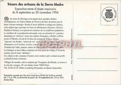 Cruz decorada — exposição-venda de objetos mexicanos — Villages du Monde — Verso