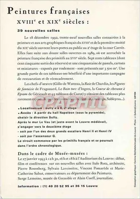 Francuskie pomalowania XVIII i XIX wieku — Louvre — wystawa od 18 grudnia 1992 — Rewers