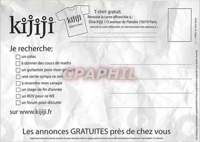 Cartaz de busca no Kijiji.fr — Kijiji Limited — Verso
