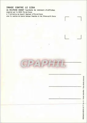 Imagens contra o SIDA — Delphine Chanet / 15 anos / Paris 1989 — Concurso de cartazes CRIPS Île-de-France — Verso