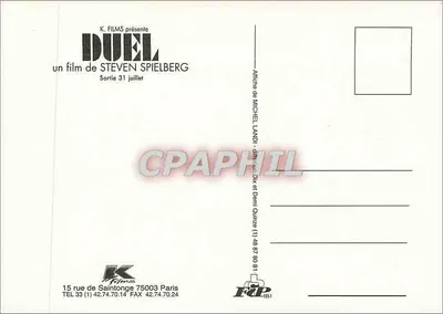 Duel — Steven Spielberg — K Films apresenta — Verso