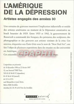 Ameryka Depresji — zaangażowani artystowie lat 30 — muzeum-galeria Selita — Rewers