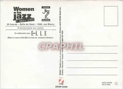 Mulheres no jazz — 5 de março de 1997 — Saison Jazz Montréal — Verso