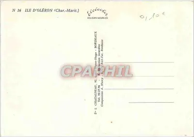 Wyspa Oléron — turystyczna karta pocztowa — wydawca L. Chatagneau, Bordeaux, n° 16 — Rewers