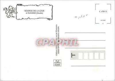 La Loue — Fonte da Loue em Ouhans (Doubs) — Edições CELLARD — Verso