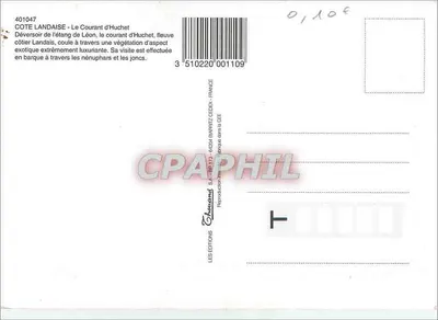 Côte Landaise — Prąd Huchet — Wydawnictwo Chauvand — Rewers