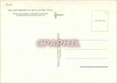 Średniowieczne wioski — Wystawa rzemiosła — Wydawnictwo La Cigogne — Rewers
