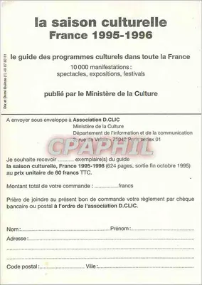 Sezon kulturalny 1995-1996 — Ministerstwo Kultury — Rewers