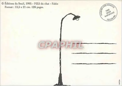 O Olho do Gato — quadrinho — Fabio, Éditions du Seuil, 1995 — Verso