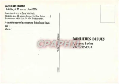 Banlieues Bleues — 13. wydanie — Plakat Annick Orhange — Rewers