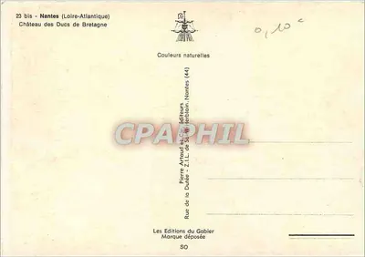 Kasteel van de Hertogen van Bretagne — Nantes (Loire-Atlantique) — Pierre Artaud et Cie uitgever — Achterkant