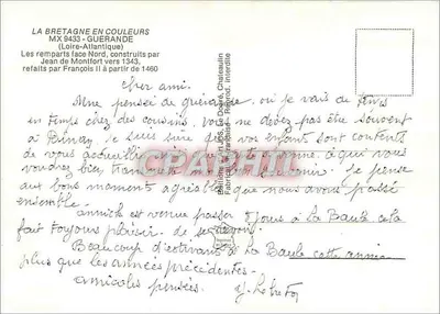 Guerande — Los muros del norte — Éditions de France — Reverso