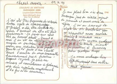A Porta São Miguel — Guérande — Éditions d'Art Jack — Verso