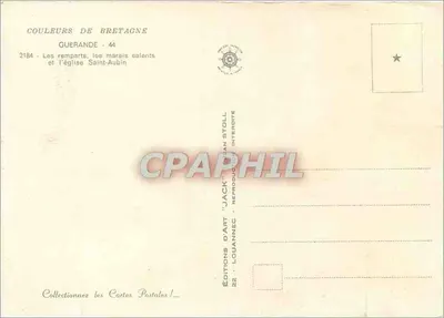 Guerande — Les remparts, les marais salants et l'église Saint-Aubin — Éditions d'Art Louannec — Achterkant
